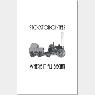 stephensons rocket stockton on tees Posters and Art
